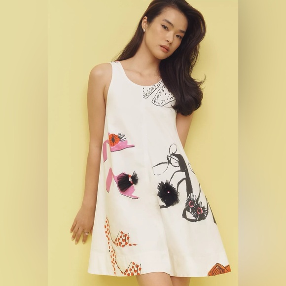 Anthropologie Dresses & Skirts - 🦄HTF🦄 NWT Anthropologie The Keiko Mini Dress: Danielle Kroll Edition, Size S